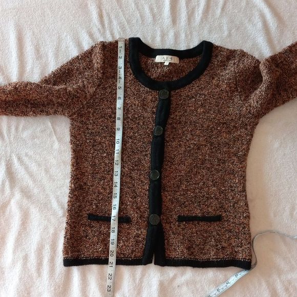 A.IDA Cardigan Wool Blend Button Front Sweater - Picture 7 of 16